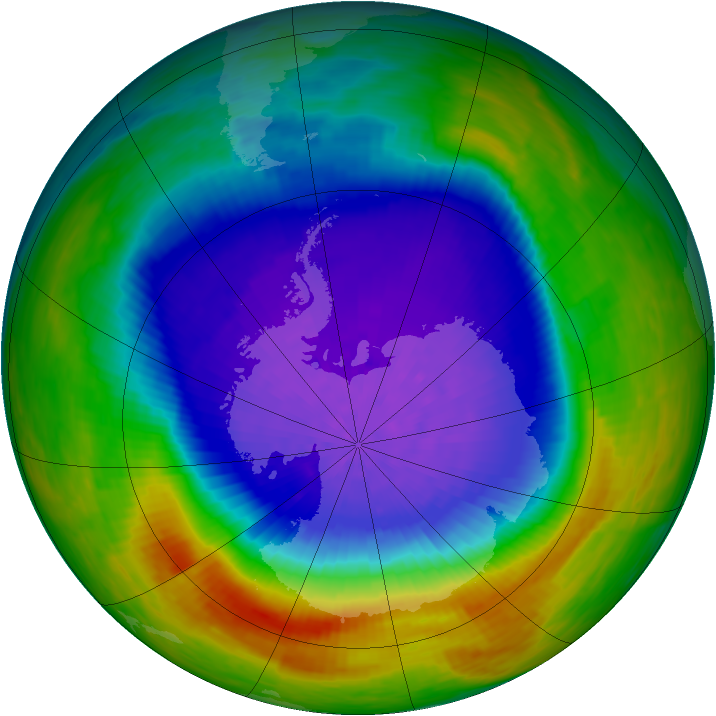 Antarctic ozone map for 12 October 1994